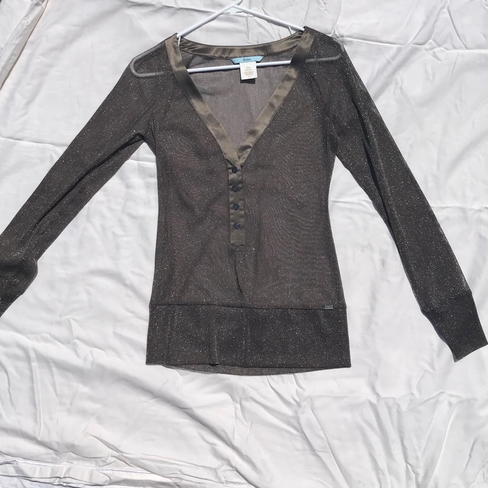 Marciano sheer shimmery long sleeve